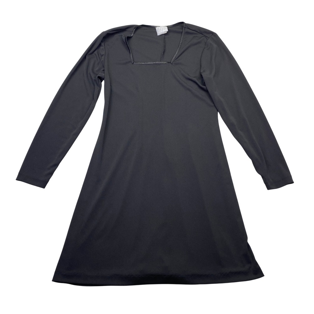 Rabbit Rabbit Designs Black‎ Square Neck Long Sleeve Mini Dress Size 6 USA